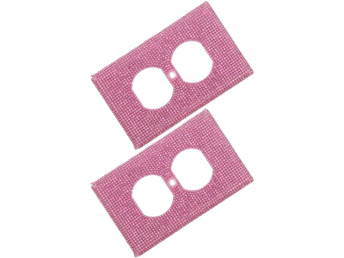 Capas Decorativas para Tomadas de Parede com Cristais Brilhantes GOKOCO