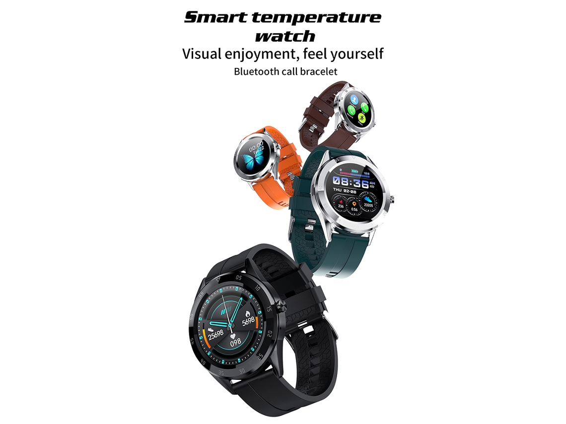 Relógio Inteligente Multifuncional com tela grande, resistente à água, chamadas Bluetooth, monitor de saúde e função esportiva. | S/MARCA