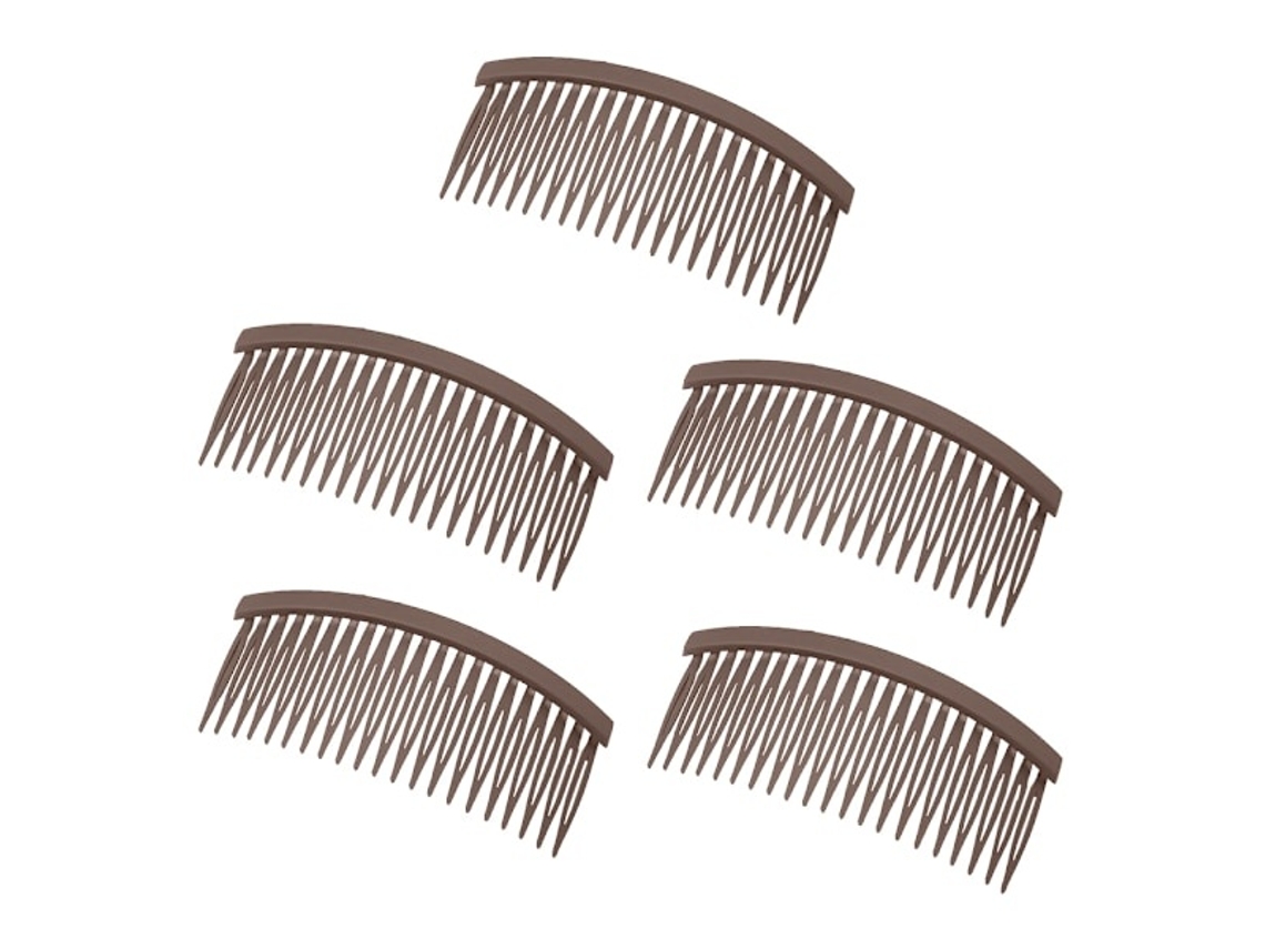 Pacote Com 5 Pentes De Cabelo Elysve Com Formato Compacto Para Pentear, Desembaraçar E Modelar Cabelo