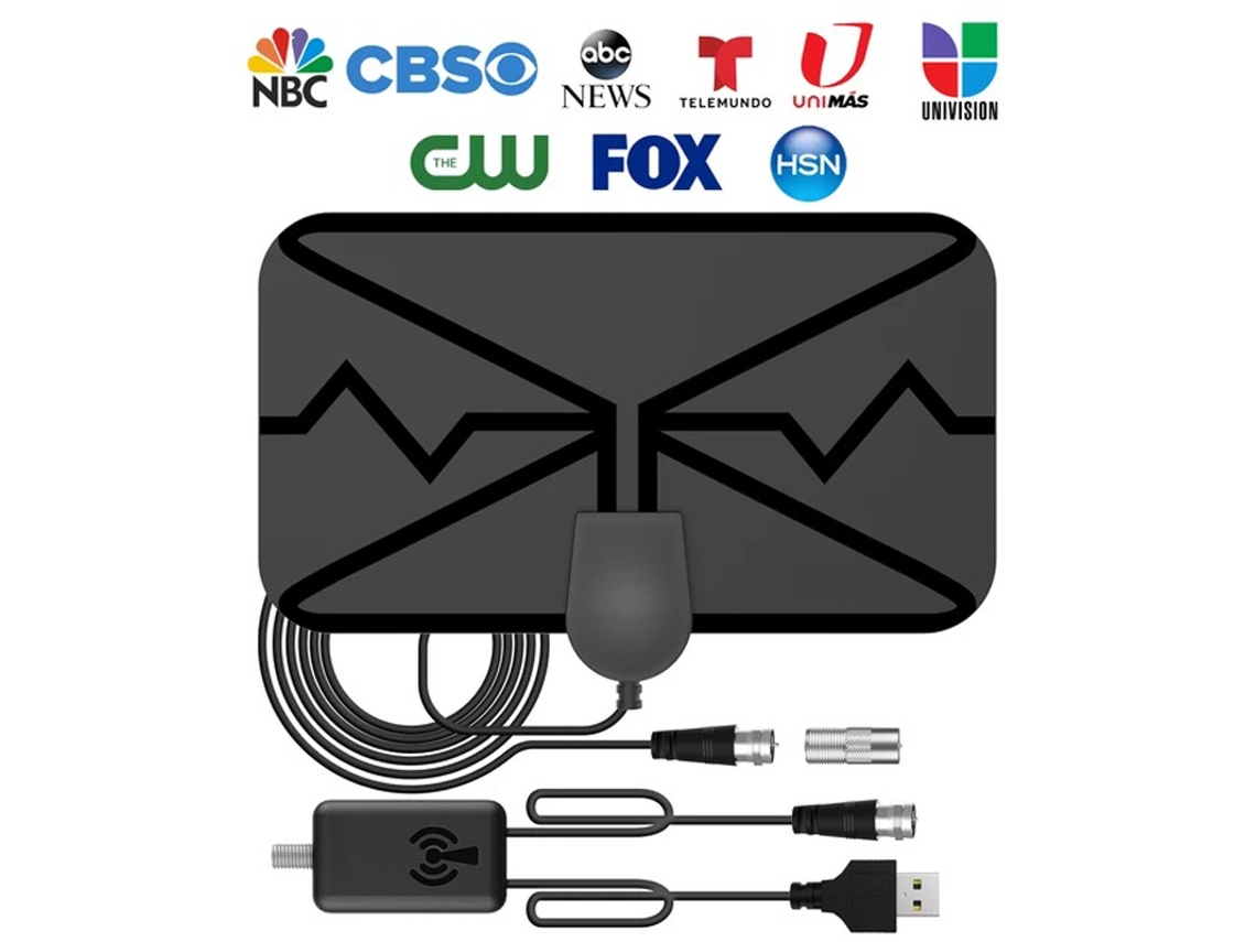 Antena De Tv 4k Hd Com Recepção Sinal Dvb, T2, Adequada Para
