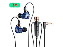 Fones De Ouvido Para Karaokê (3m, Azul), Microfone E Cabo De Áudio, Cancelamento De Ruído Baixo, Sem Fio