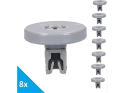 8 Rodas para cesto inferior de lava-louças S/MARCA, compatíveis com AEG, Electrolux, 50286965004, 502869500/4