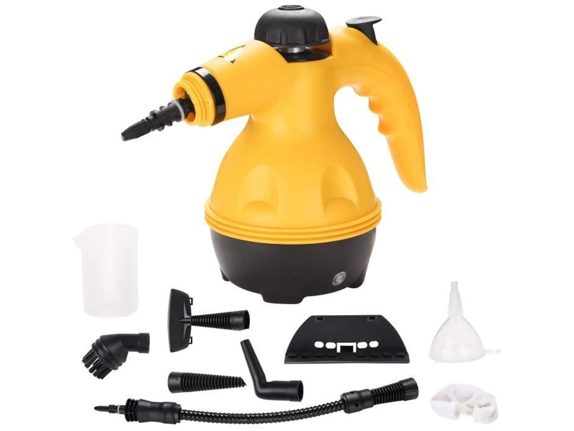 Limpador a Vapor Portátil, Eletrodomésticos, 1000 W, 4 Bar, 350 Ml, Amarelo BRILVIBERA