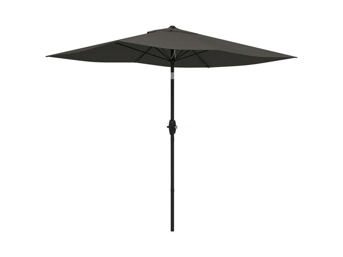 Chapéu de sol ORBITRA COMMERCE, 300x200x248cm, proteção UV50+, inclinação, ventilação, cinza escuro