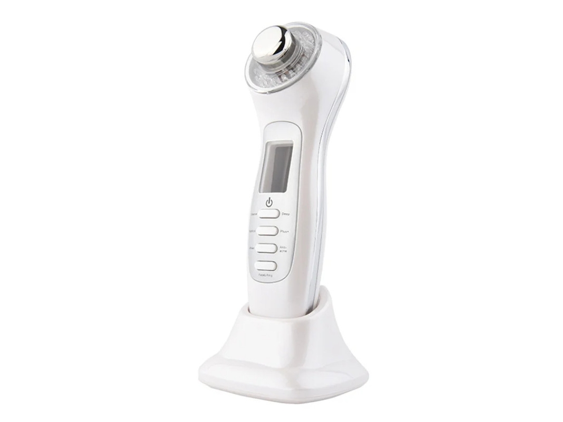 Dispositivo De Massagem Facial De Limpeza E Firmeza. Tecnologias Galvânicas E De Microvibração. Rejuvenescer Limpar Branco Bestvite