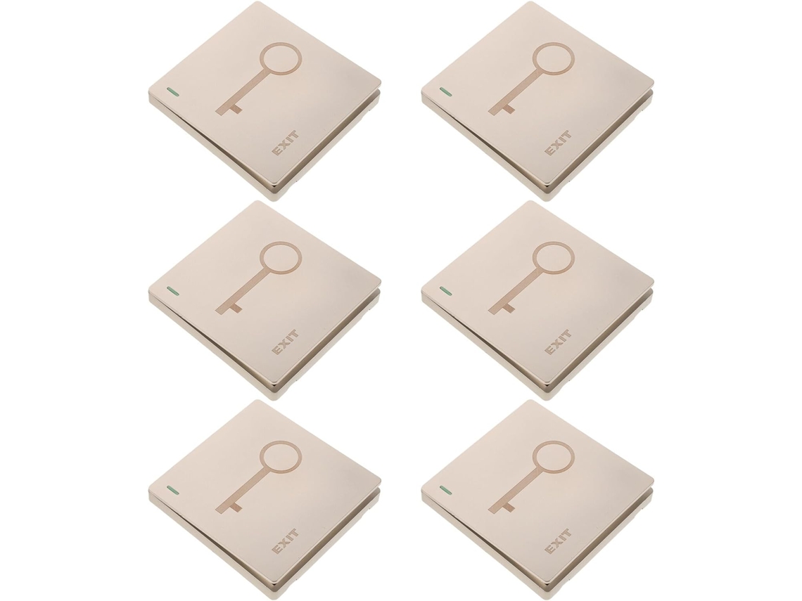 Pretyzoom Conjunto De 6 Botões Saída Reinicializáveis, Compactos Em Plástico Controle De Acesso, Com Função De