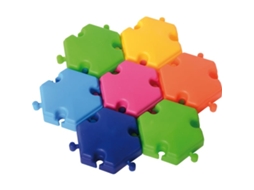 Conjunto De Blocos De Construção Eduplay Blocos Octogonais 96 Peças Brinquedos Coloridos