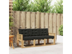 Vidaxl Conjunto De Sofás Para Exterior 3 Pcs Branco E Preto