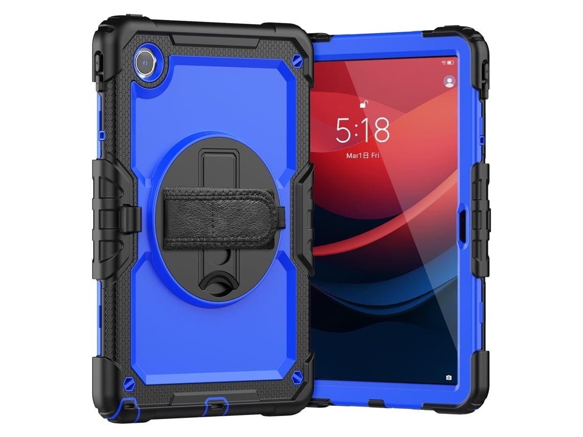 Capa Para Tablet Lurelia, Compatível Com Lenovo Lenovo M11 Hd 11 Tb330fu/tb331fc 2024, Azul, Tpu, Suporte Giratório, Proteção Antiquedas