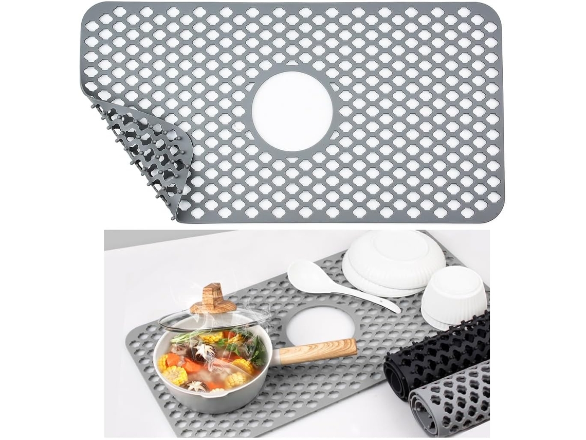 Tapete De Silicone Para Pia Cozinha, Protetor Antiderrapante Para O Fundo Da Pia, Resistente Ao Calor, Para Grelhas De