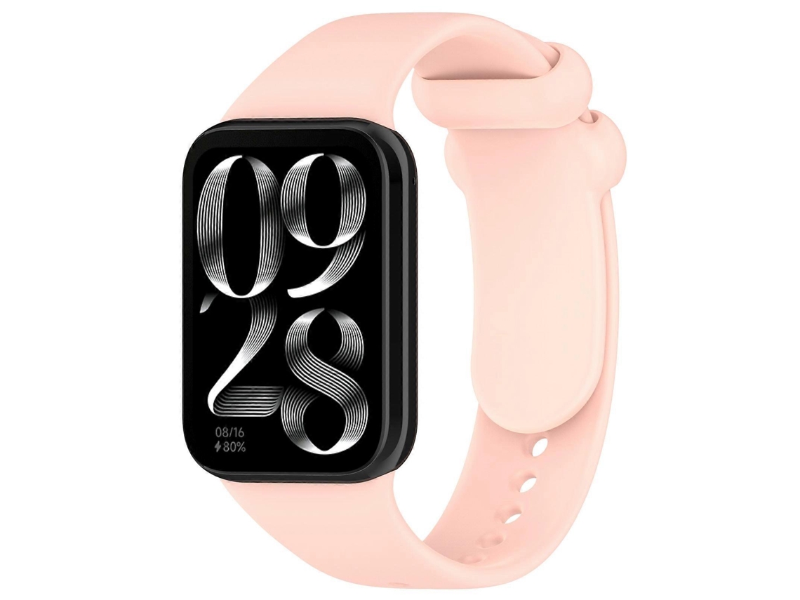 Pulseira De Silicone Preta Sólida Com Fivela Para Xiaomi Smart Band 9 Pro / 8 Pro