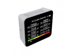 Lurelia Medidor De Qualidade Do Ar 9 Em 1, Tvoc, Hcho, Pm2,5, Pm1,0, Pm10, Temperatura, Humidade, Branco
