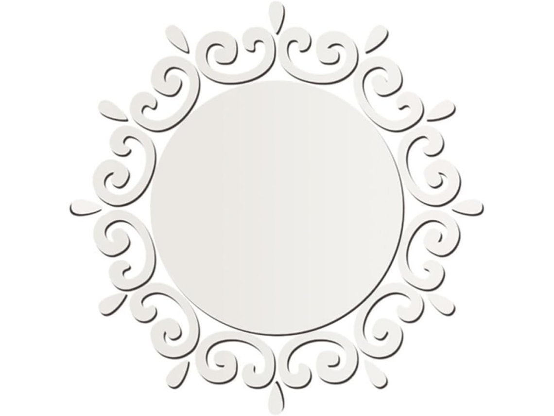 Adesivo Parede Espelhado Redondo Elegante Moderno 27 Prateado Feito Pet Prova Fácil Aplicar Cozinha Closet Cm GOKOCO