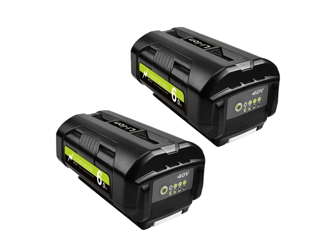 Bateria Li-ion, Capacidade De 6000mah, Saída De 40v, Compatível Com Ryobi, 2 Pacote