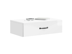 Mesa lateral de parede MAISON EXCLUSIVE branco brilhante 59x34,5x17 cm