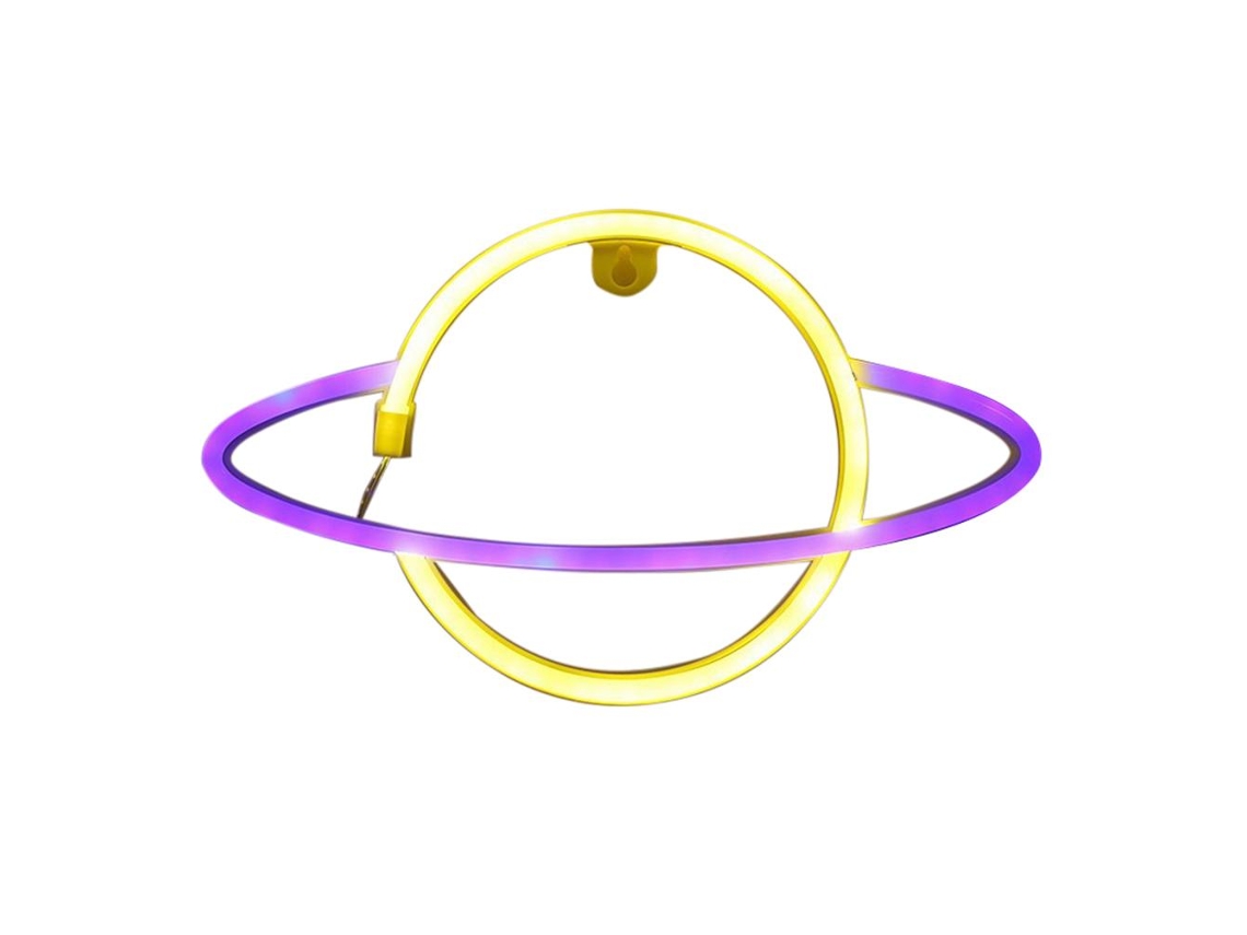Rebe-luz De Neón Led Planetária Com Usb Ou Bateria, Lâmpada Flash Para Decoração De Parede, Lar, Quarto E Festas