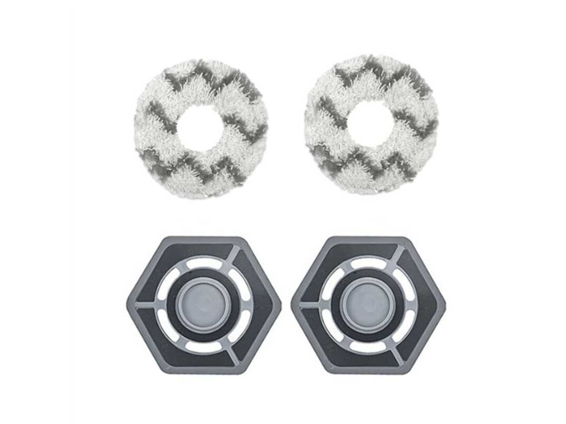 Conjunto de 4 Peças Reposição para Aspirador Robô N9/n9+, Incluindo Suporte para Pano de Limpeza e Esfregão BRILVIBERA
