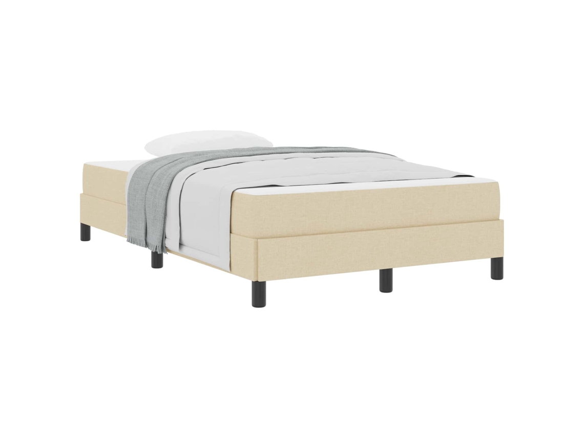 Cama Box com Colchão Creme 120 X 190 Cm Tecido MAISON EXCLUSIVE