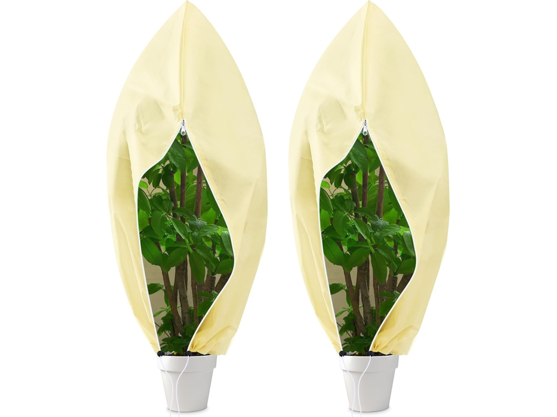 Capa De Proteção Para Plantas 120x180 Cm,2 Peças,cobertura Antigeada Para Exterior,reutilizável Com Cordão De Ajuste Btforus