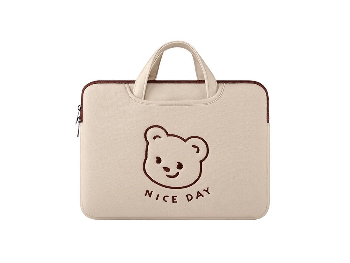 Bolsa Para Laptop Fofa Com Letras De Urso Bolsa 14 15 Polegadas Yunzii