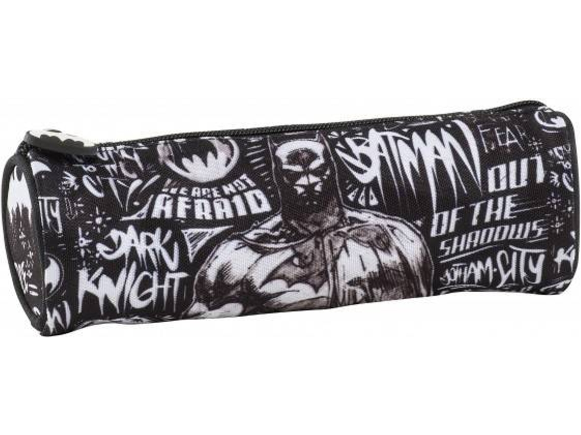 Estojo BATMAN Cilindro (Preto - Poliéster - 22x7x7cm)