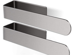 Conjunto De 2-suportes Para Toalha Mão Com Argola Barra Autoadesiva Banheiro, Fixação Na Parede, Aço Inoxidável Sus