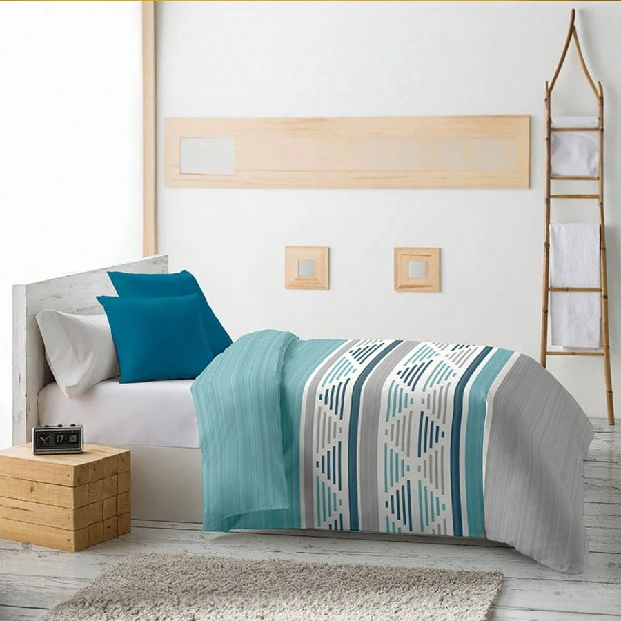 Edredom Reversível Microfibra Estampado Cama 230x260cm