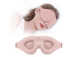 Venda Para Os Olhos Com Bloqueio Zero Para Homens E Mulheres, Ajustável, Ideal Para Sestas Em Voos. Rosa Hexinyigjly