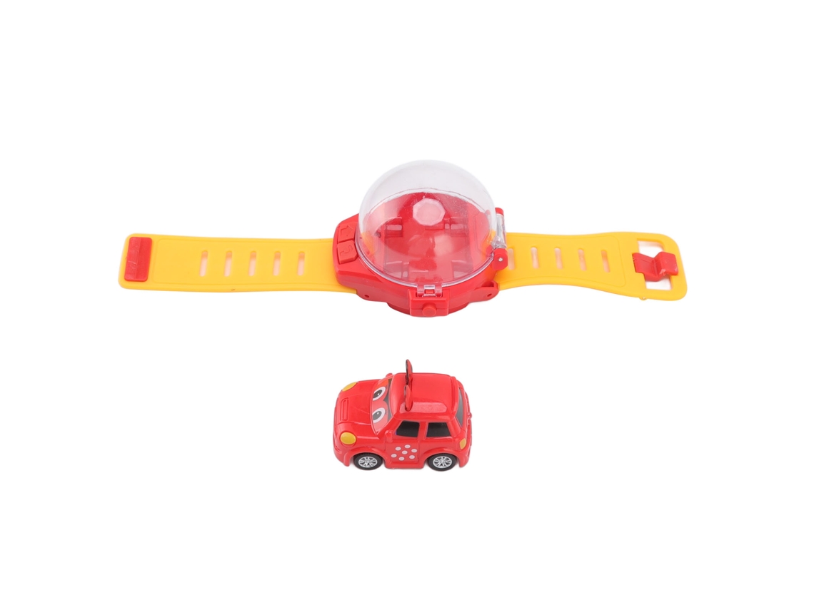 Primerox carro Rc Mini com Controle Remoto Relógio Carregamento Usb Fofo para Crianças Acima de 3 Anos Vermelho