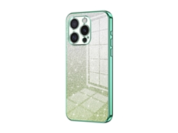 Capa Para Iphone 16 Pro - Glitter Degradê - Acabamento Eletroplaqueado