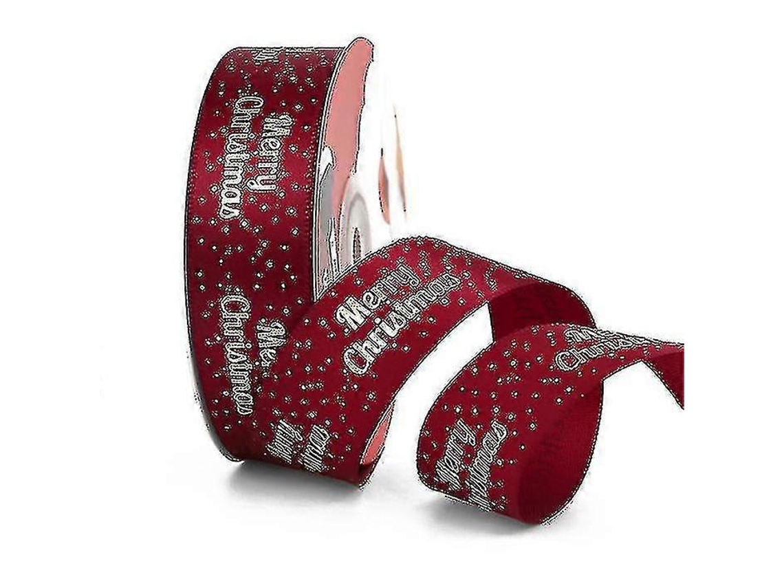 Fita De Natal 2,5cm X 22m, Fitas Para Árvore De Natal, Embrulho De Presente Hengjian