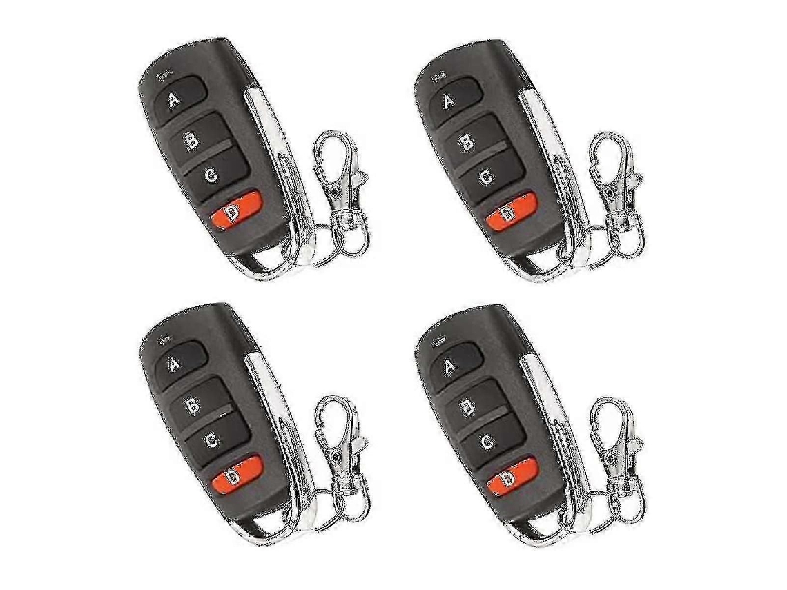 Conjunto De 4 Controles Remotos Universais Duplicadores Para Portas De Garagem, Controles Remotos Para Portões, Chaveiros De Substituição Para Po