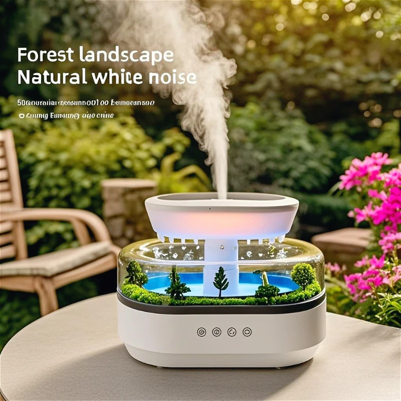 Mini Umidificador De Ar E Difusor De Aromas Com 7 Luzes Noturnas.