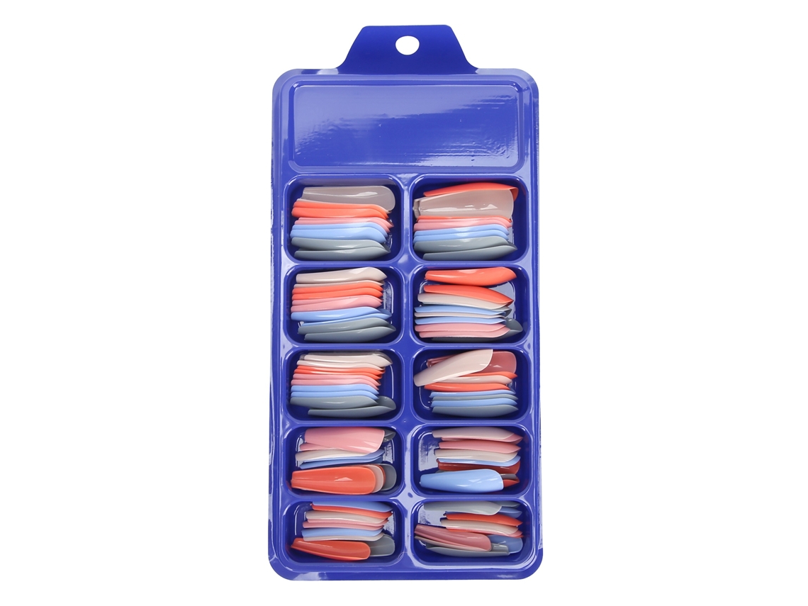 Punta De Unha De Cor Sólida Com Cobertura Completa Para Salão Caseiro, Ferramenta De Manicura Para Unhas Falsas Coloridas E Elegantes01