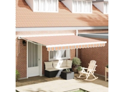 Vidaxl Toldo Retrátil Multicolor 400 × 300 Cm Tecido E Metal