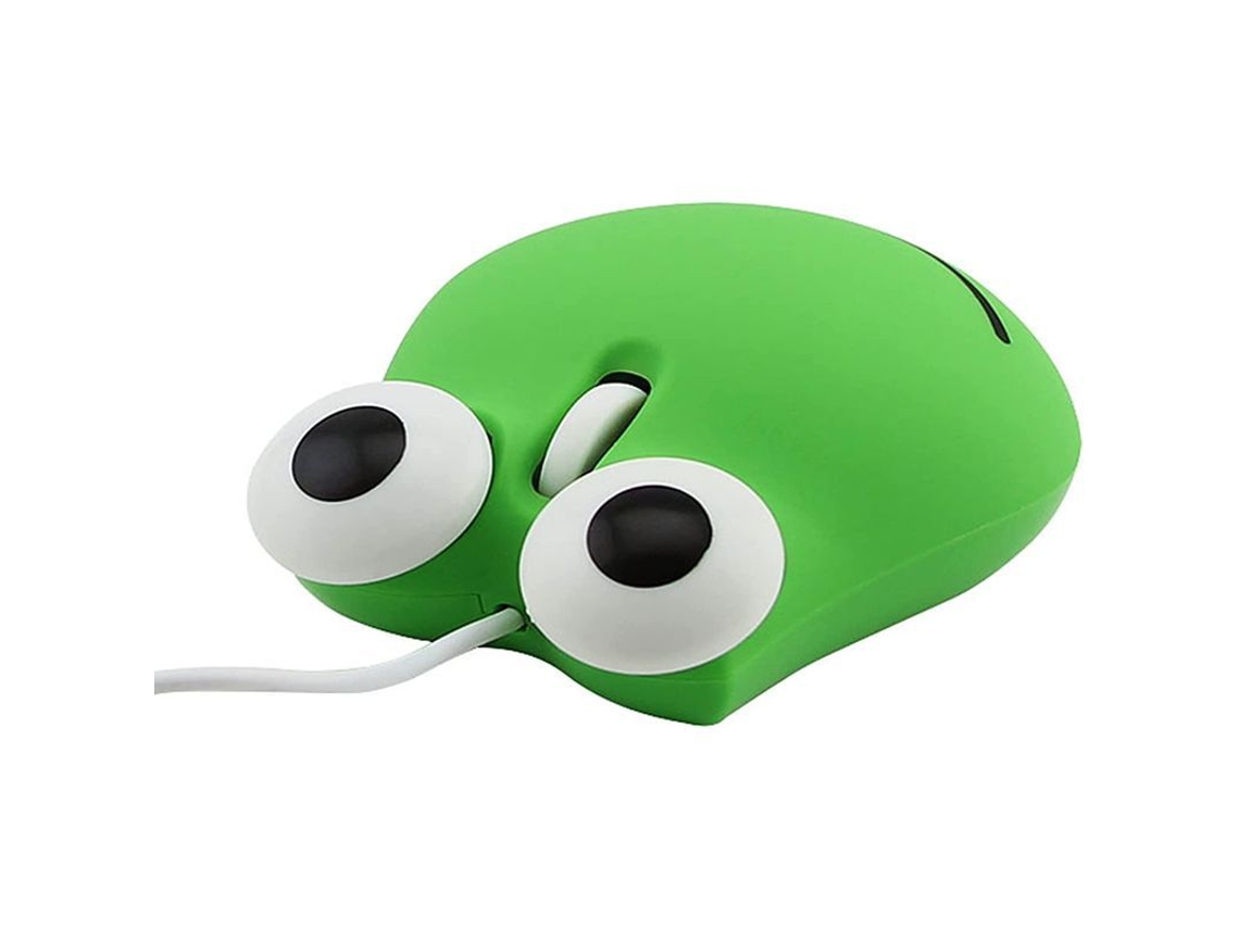 2026 rato Usb com Fio Pequeno para Crianças, Forma de Sapo Bonito, Design Ergonômico, Verde