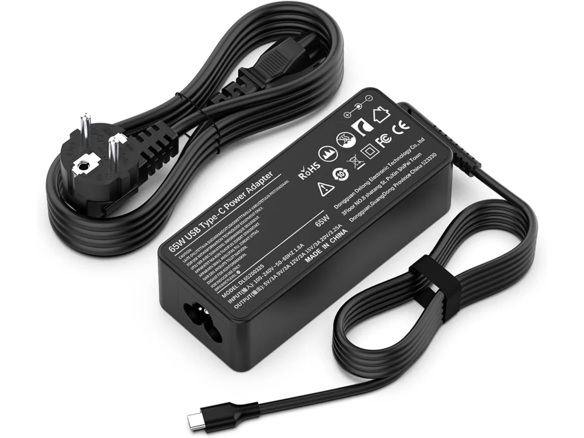 Carregador para Laptop Lenovo Thinkpad T480 T480S T490 T490S T495 65W Tipo C Adaptador GERTIZ