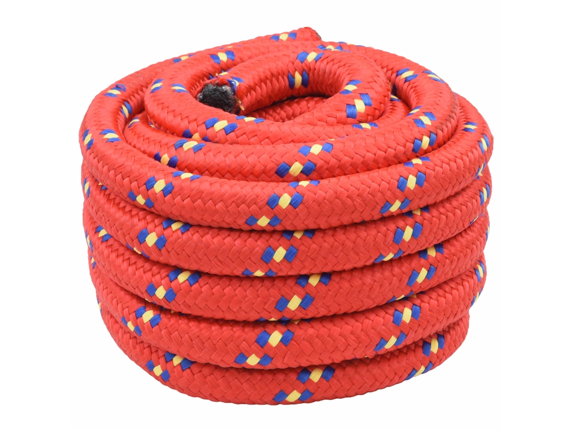Vidaxl Corda De Barco 3 Mm 25 M Vermelho Pp