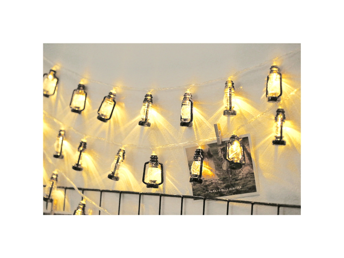 Corda De Luz Led Retrô Para Decoração Festiva Multi Cenário