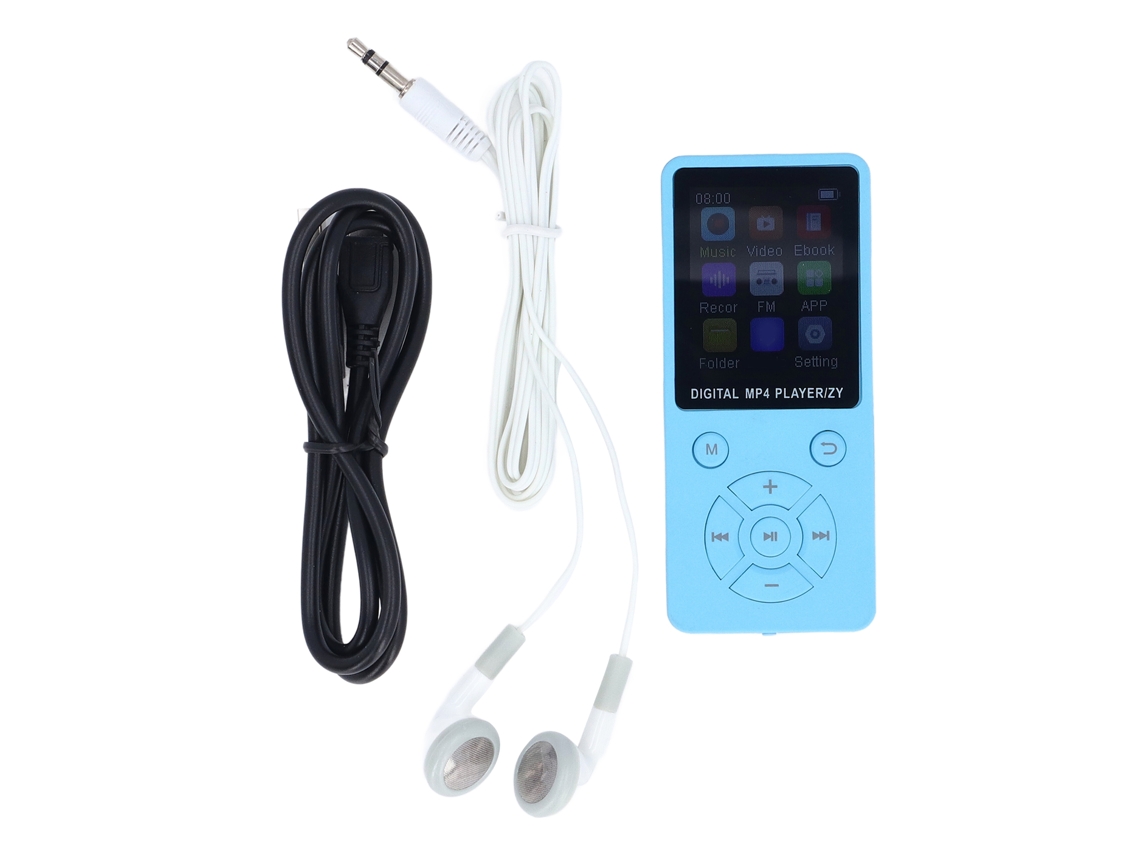Aetheria reprodutor Mp3 Mp4 Bluetooth com Tela Lcd 1.8 Polegadas Hifi Portátil com Alto falante Azul