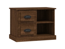 Bedside Cabinet, Bedside Cabinets Vidaxl Marrom Madeira Processada (n/a)