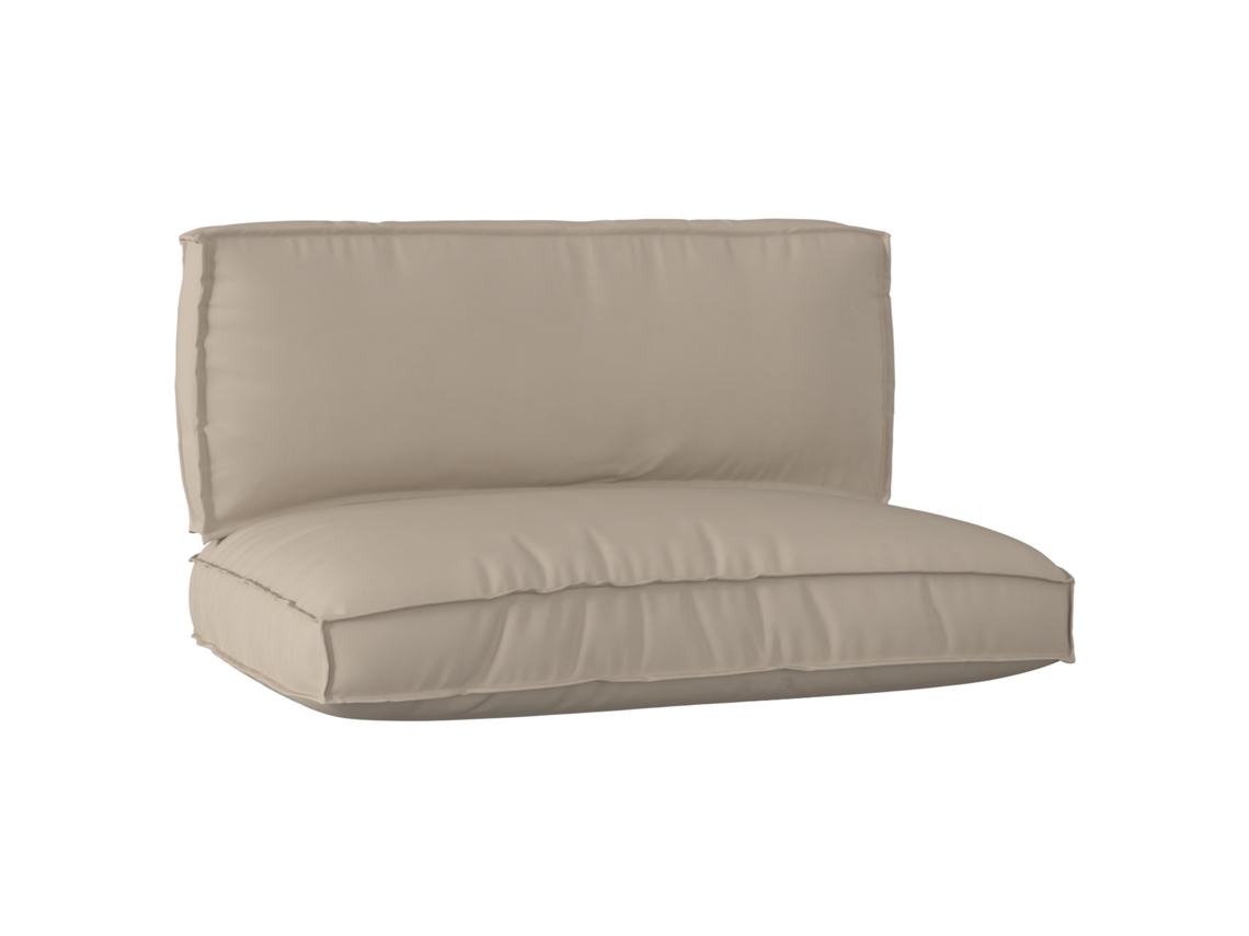 Conjunto 2 De Almofadas De Pallet Vidaxl Taupe Poliéster