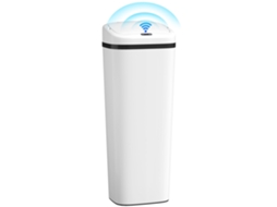 Balde de Lixo Automático 50l Estreito em Aço Inoxidável com Sensor Infravermelhos Modo Manual 33x25x84cm Branco BTFORUS