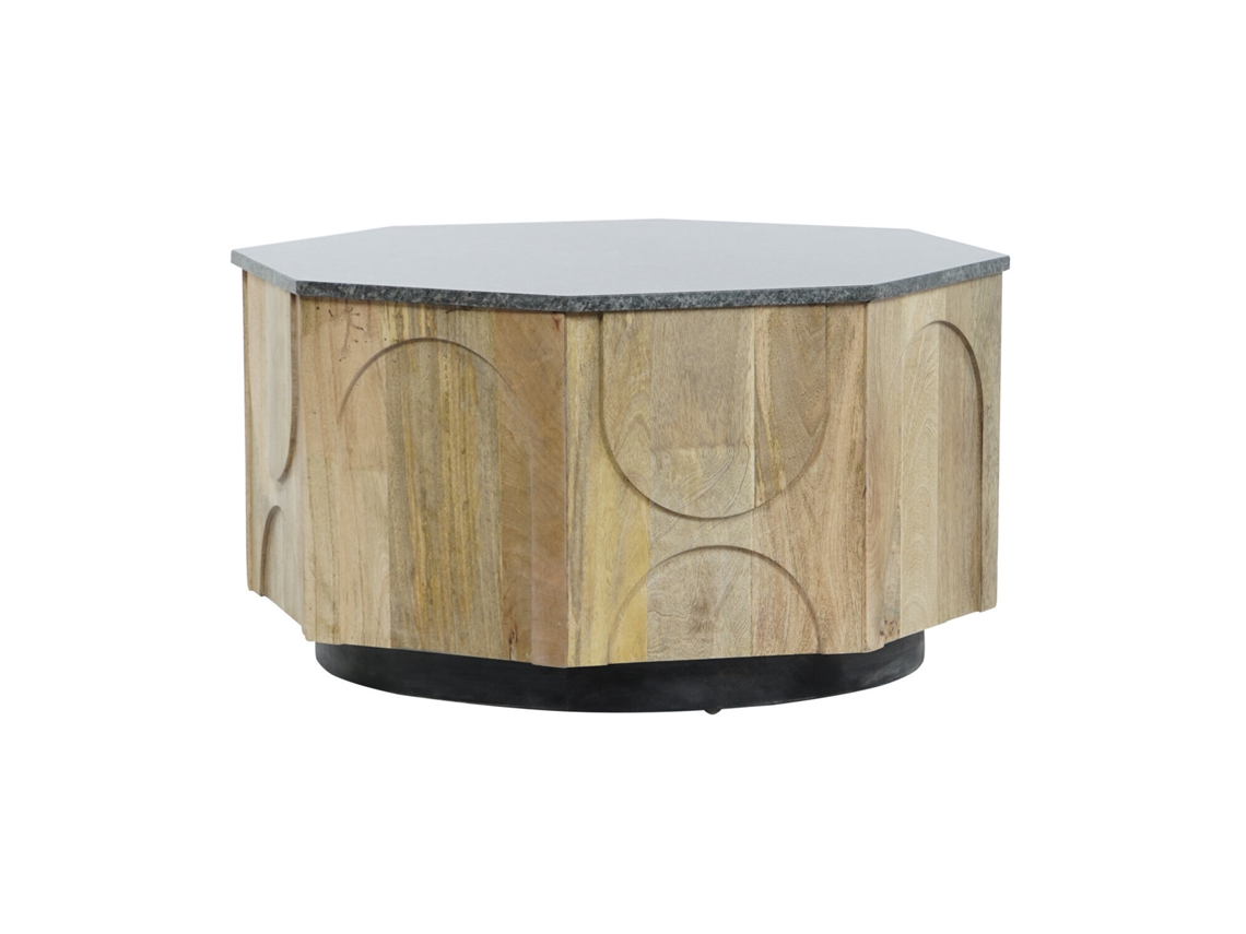Mesa de Centro ALEXANDRA HOUSE LIVING, metal com cristais dourados, 102x62x53cm