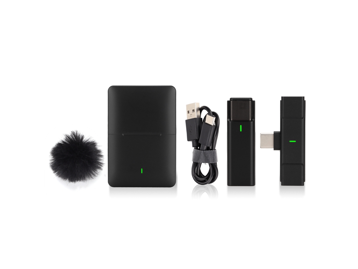 Microfone Lavalier Sem Fio LAXISCREED 2.4g Redução de Ruído