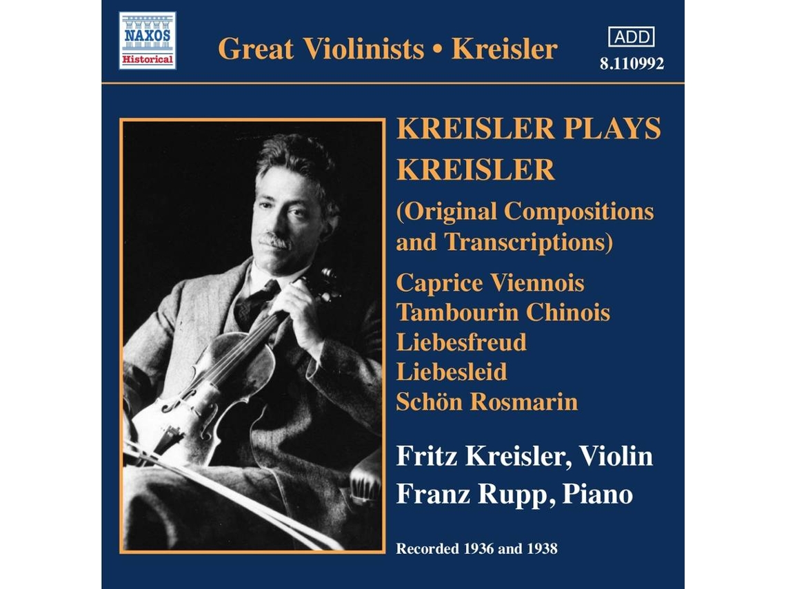 CD Kreisler,Fritz/Rupp,Franz - Kreisler Spielt Kreisler (1CD)