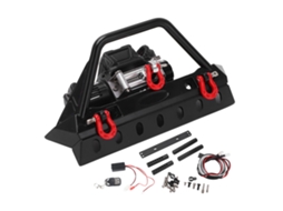 Mali para choque Dianteiro com Guincho e Luz Led de Metal para Carro de Escalada Rc Acessórios de Substituição