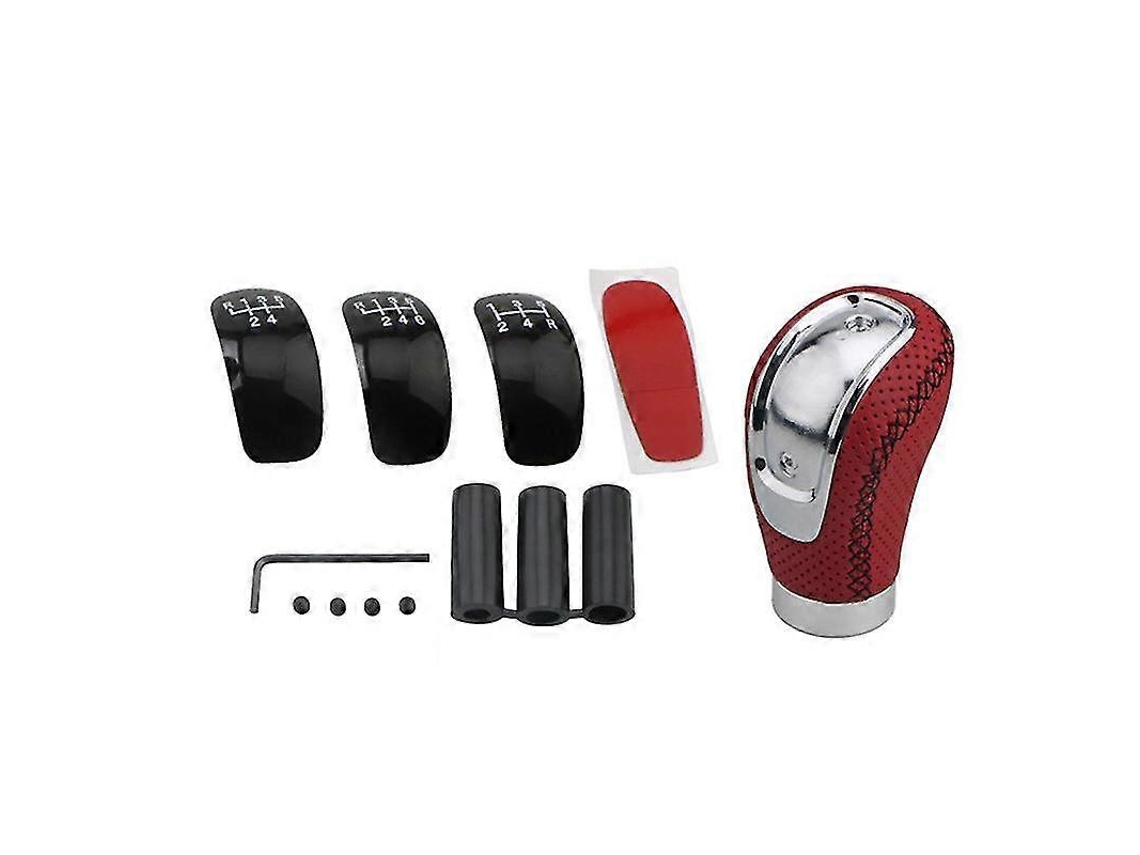 Manivela De Câmbio De Couro Pu 5/6 Velocidades Universal Para Carro Manual
