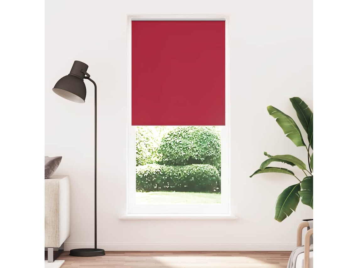 Vidaxl Cortina De Rolo Blackout, 124,4 X 230 Cm, Largura Do Tecido 120 Cm, Vermelha