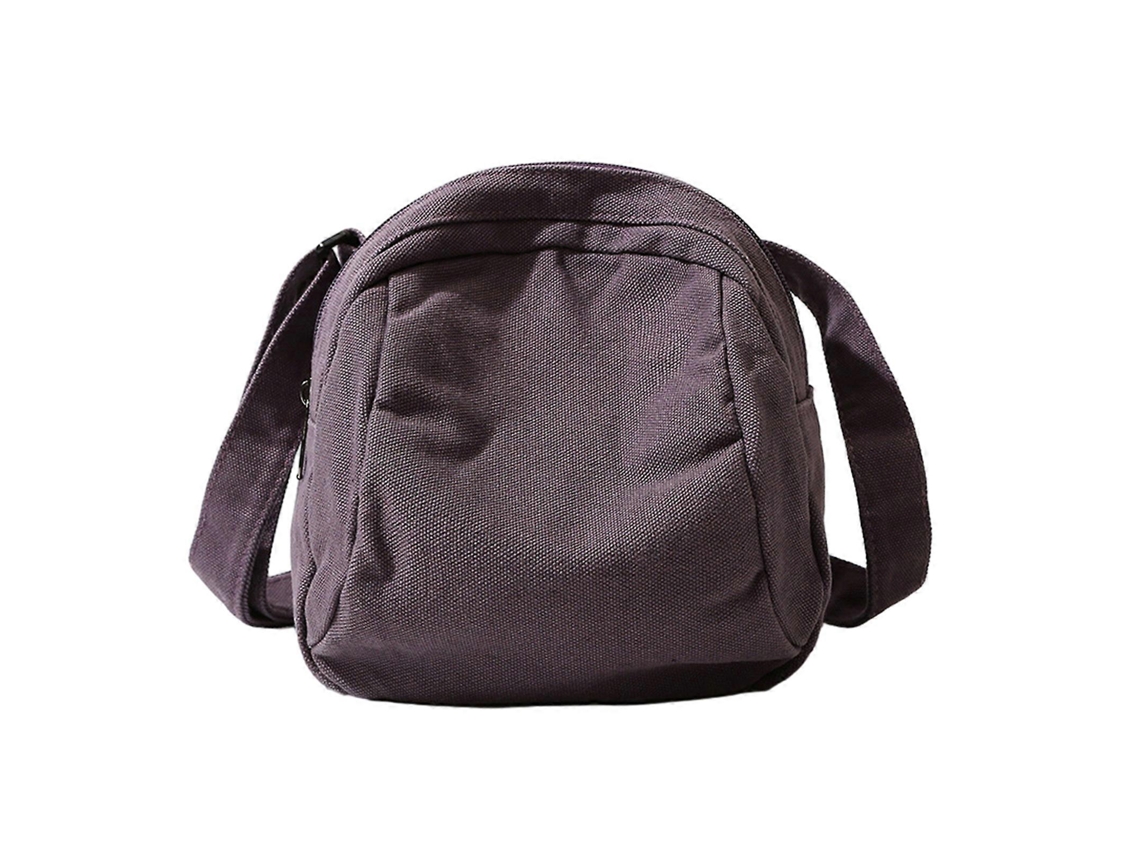 Bolsa Estilo Carteiro Casual Com Alça Ajustável, Estilo Vintage, Para Ombro Ou A Tiracolo, Unissex, Roxa.